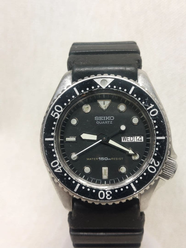 Seiko 6458-6000 Quartz Diver Watch Japanese Vintage Working Mens Wristwatch