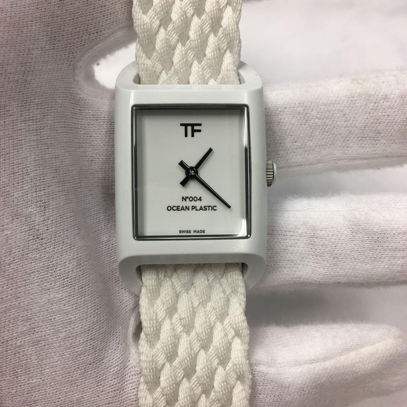 Tom Ford N°004 White Japanese Wristwatch Quartz Watch Working Condition Vintage