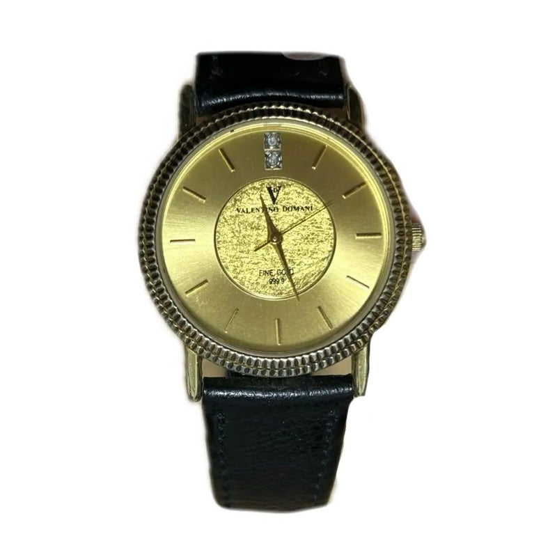 Valentino Quartz Ladies Wristwatch Japanese Vintage Gold Tone Battery Replaced