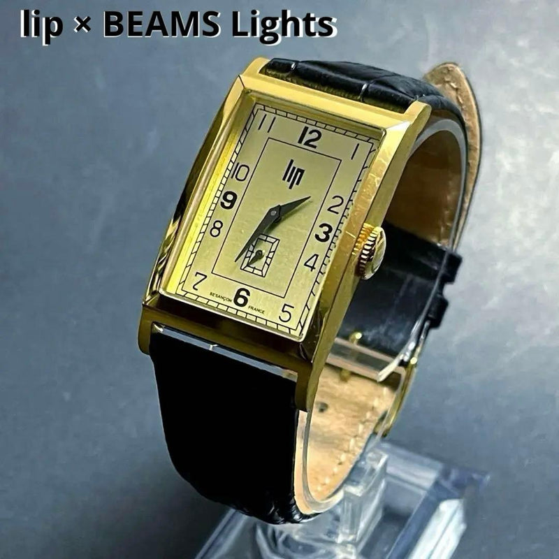 Lip X Beams Lights Analog Mens Wristwatch Japanese Vintage Leather Quartz