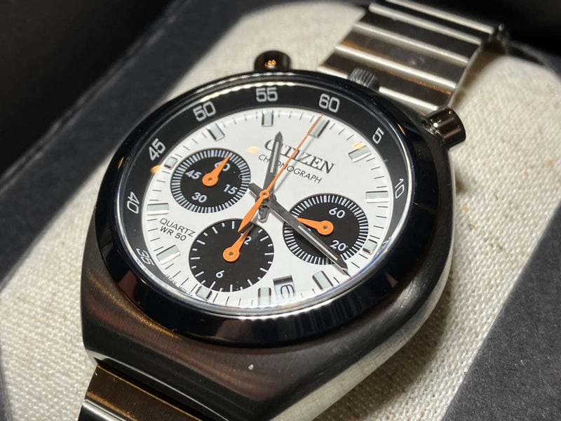Citizen Tsuno Chrono Record Label Japanese Mens Wristwatch Vintage