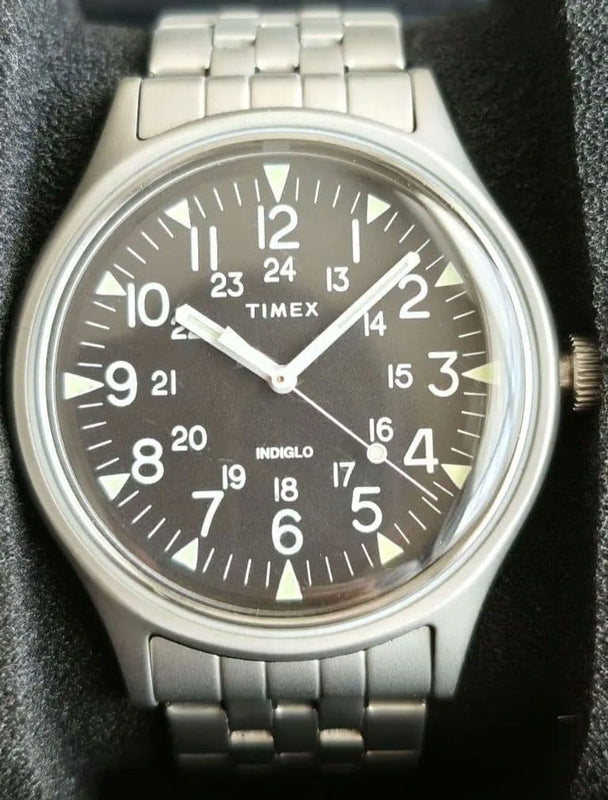 Timex Mk1 Indiglo Tw2r68400 40mm Mens Wristwatch Japanese Quartz Vintage