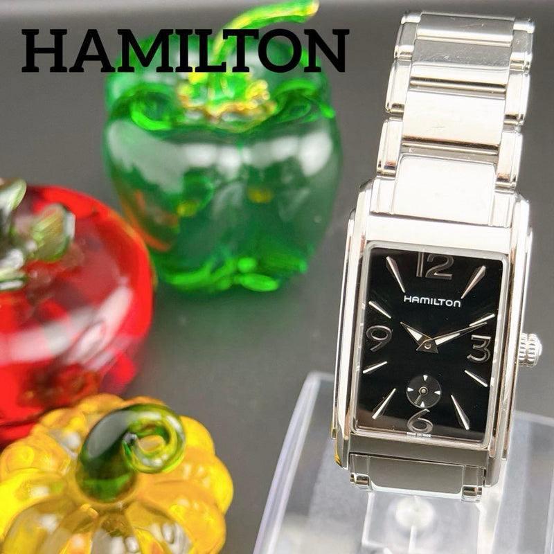 Hamilton Ardmore Black Quartz Mens Wristwatch Japanese Vintage Dress Watch