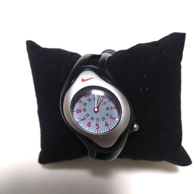Nike Analog Quartz Wristwatch Japanese Vintage Black Dial Stainless Steel