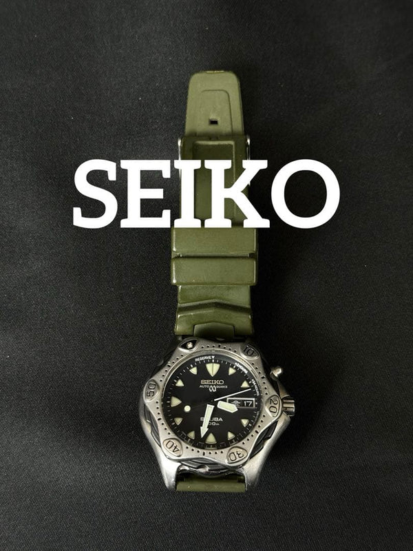 Seiko Spirit Ags Series Mens Wristwatch Japanese Vintage Quartz Stainless Steel