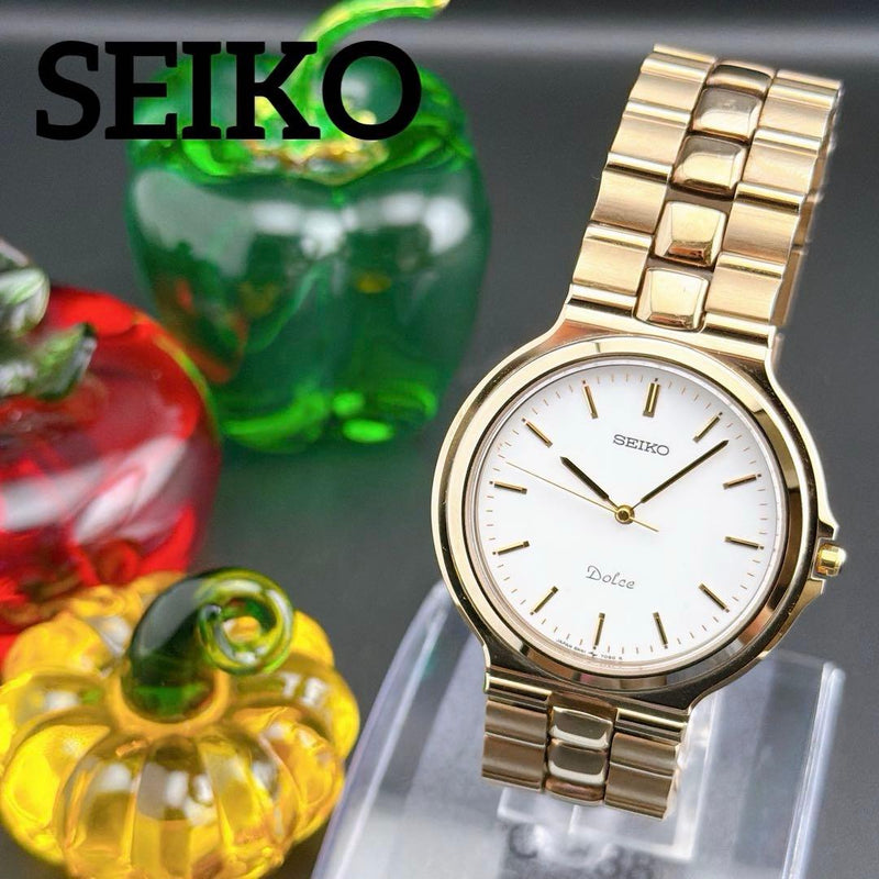 Dolce Quartz Mens Wristwatch Japanese Vintage Dress Watch Retro Silver