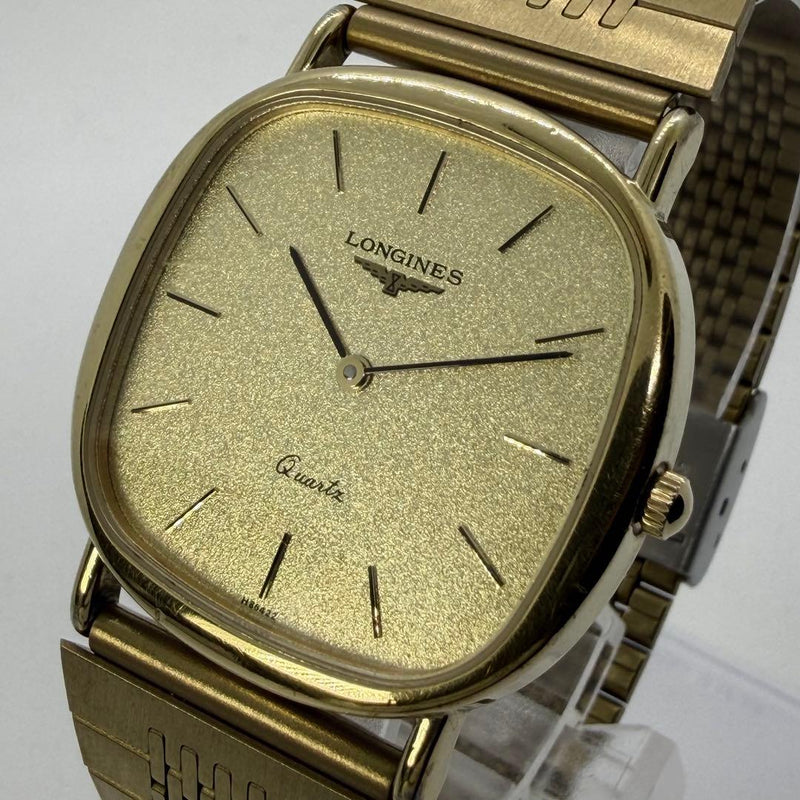 Longines Quartz Wristwatch Gold Plated Ladies Watch Japanese Vintage Battery