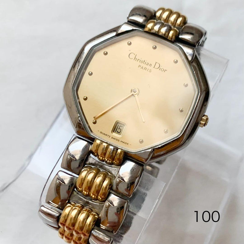Working  Mens Wristwatch 100 Vintage Japanese Quartz Stainless