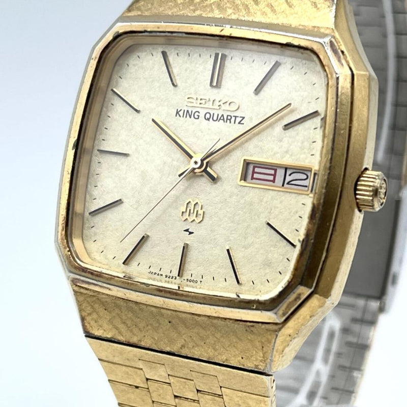 Vintage  King Quartz Twin 9223-5000 Mens Wristwatch June 1981 Japanese