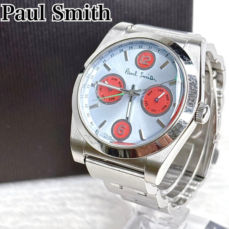 Multi-calendar Watch Y2k Japanese Quartz Wristwatch Stainless Steel