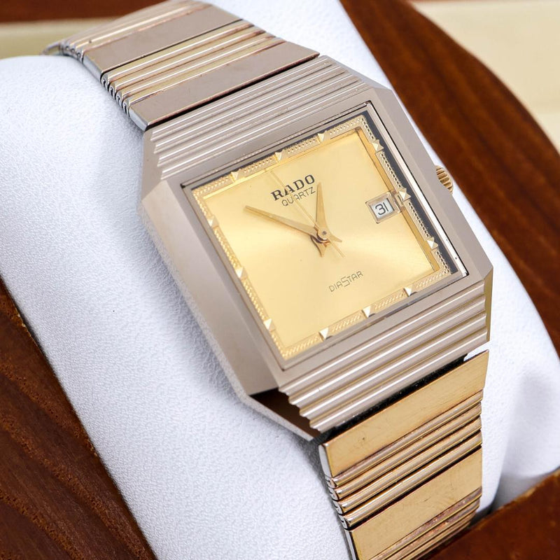 Working  Diastar Wristwatch Hard Bezel Classical Date 3142 Mens Vintage