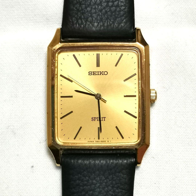Seiko Spirit 7n01-5180 Mens Quartz Wristwatch Japanese Vintage Stainless Steel