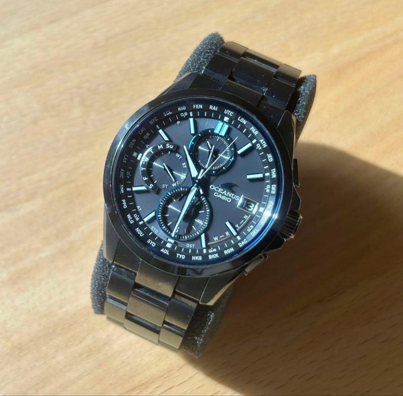 Casio Ocw-t2600b-1ajf Oceanus Mens Wristwatch Japanese Solar Radio Wave