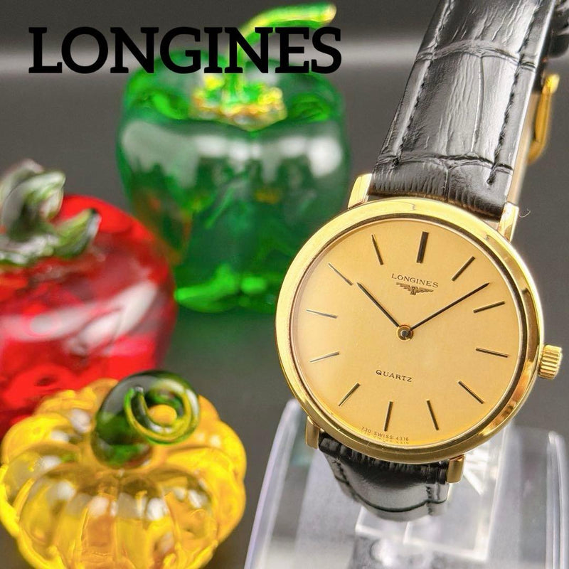 Longines Grand Classic Quartz Mens Wristwatch Dress Watch Vintage Japanese