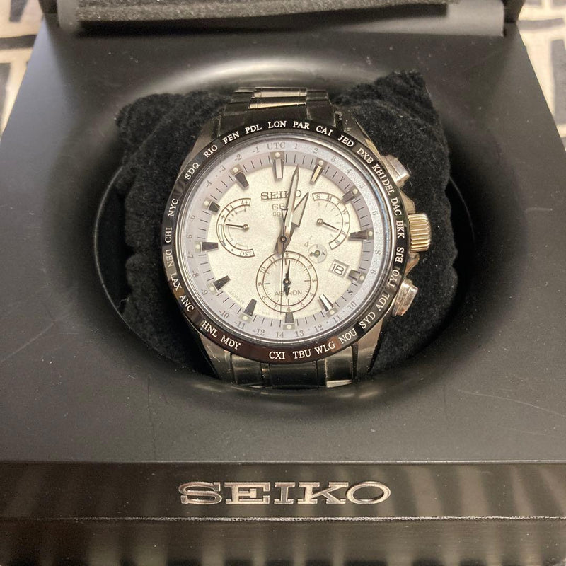 Astron Gps Solar Mens Wristwatch Titanium Japanese Vintage Collector Item