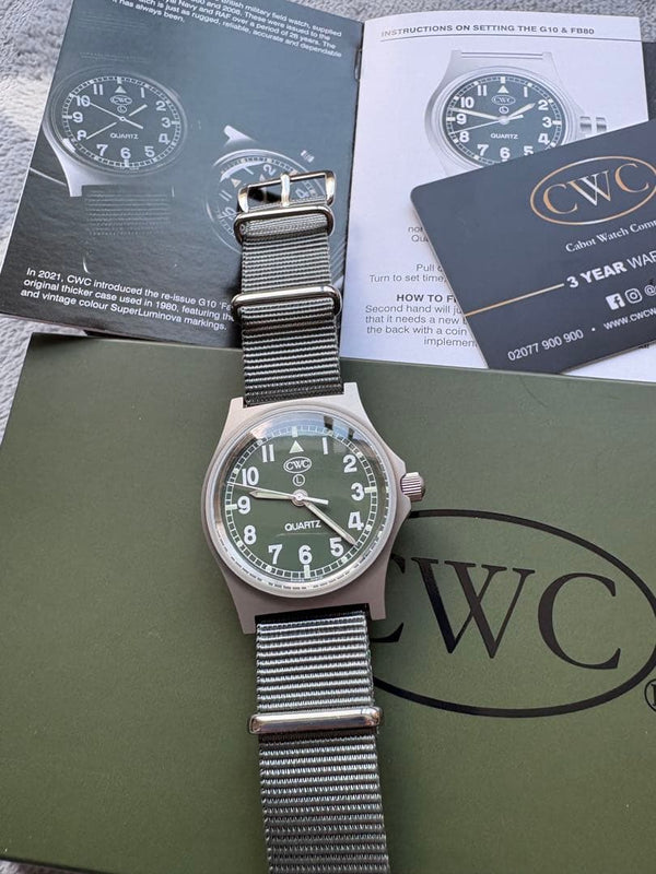 Cwc Gs Sapphire Cabot Watch Company Mens Wristwatch Japanese Military Vintage