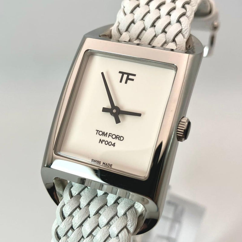 Tom Ford N.004 White Mens Wristwatch Japanese Luxury Quartz Analog Stainless