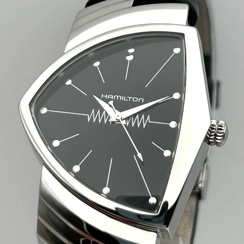 Hamilton Ventura H244112 Mens Wristwatch Quartz Stainless Steel Vintage