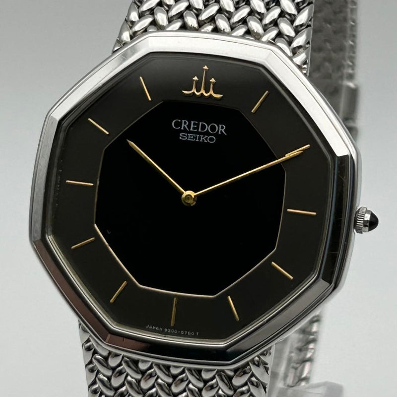 Seiko Credor Octagon 9300-5500 Mens Wristwatch Japanese Vintage Quartz