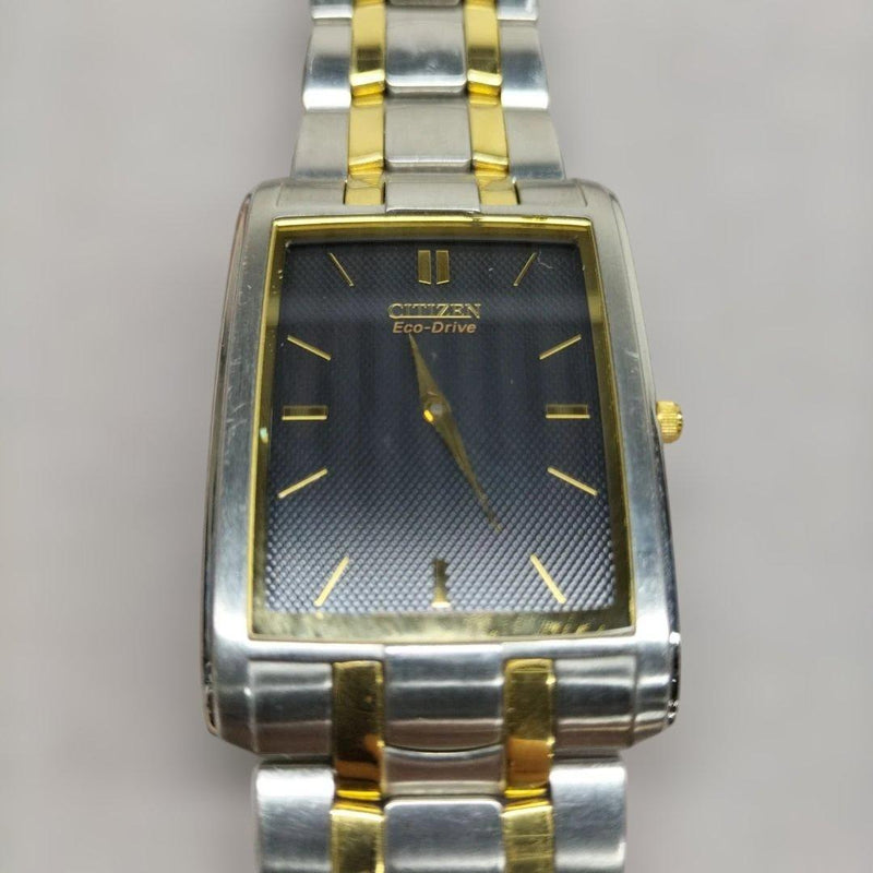 Citizen Eco-drive Mens Wristwatch Japanese Solar Powered Stainless Steel