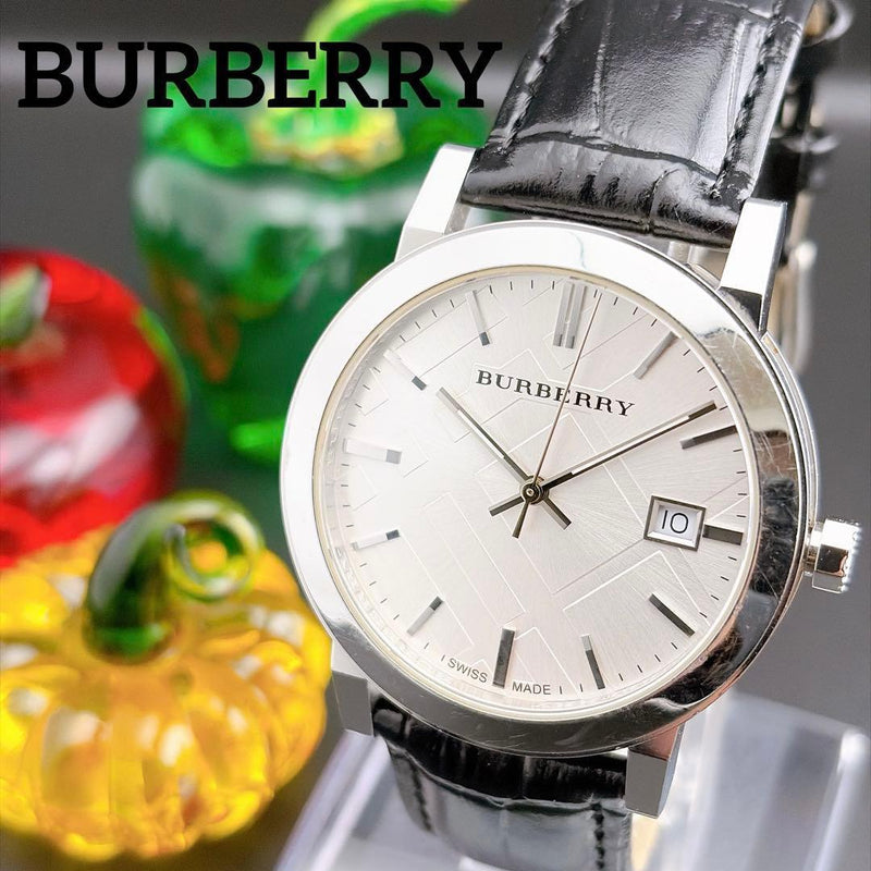 Burberry Quartz Mens Wristwatch Nova Check Dress Watch Japanese Vintage