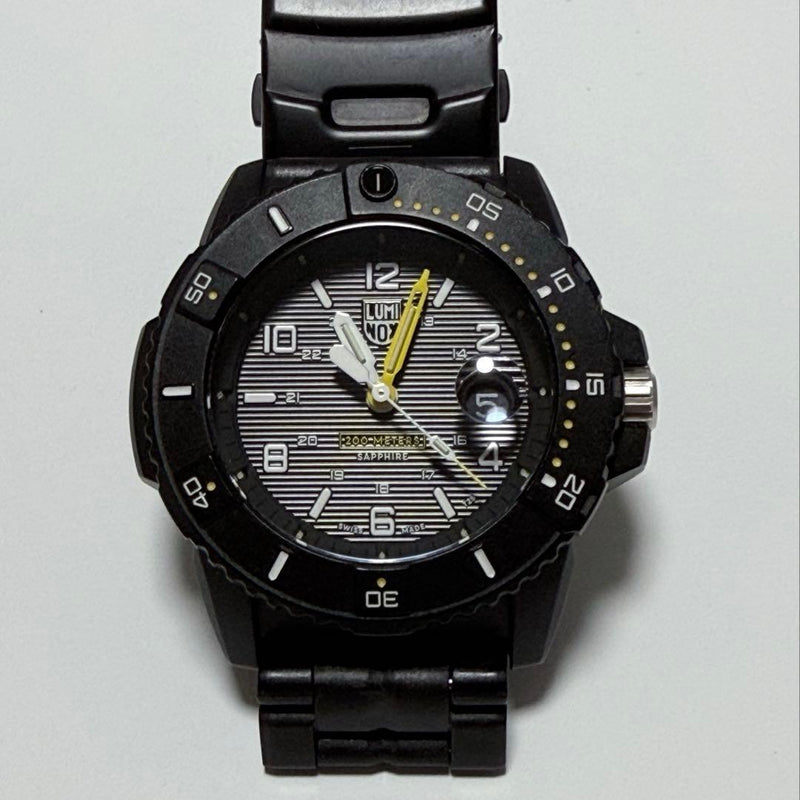 Luminox Black 3600 Series Mens Wristwatch Japanese Quartz Stainless Steel