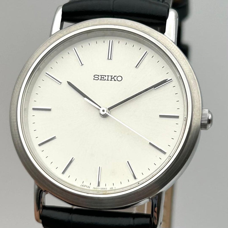 Riki Watanabe Model Seiko 7n01-0bh0 Slim White Dial Japanese Quartz Mens