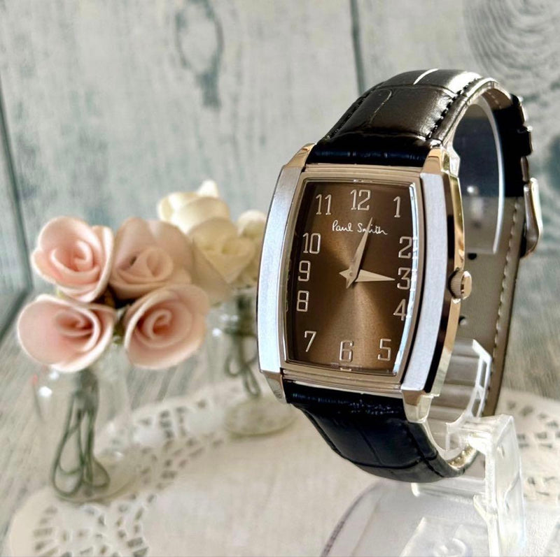 Paul Smith Tonneau Square Wristwatch Japanese Quartz Mens Vintage Stainless
