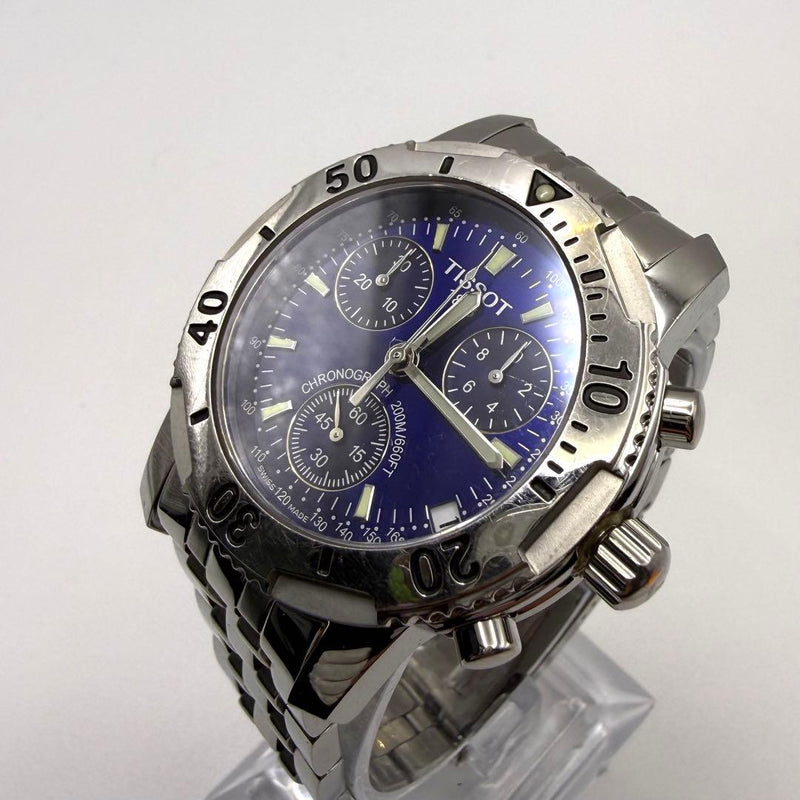 Working Battery Tissot Prs200 Chronograph Mens Wristwatch Swiss Quartz