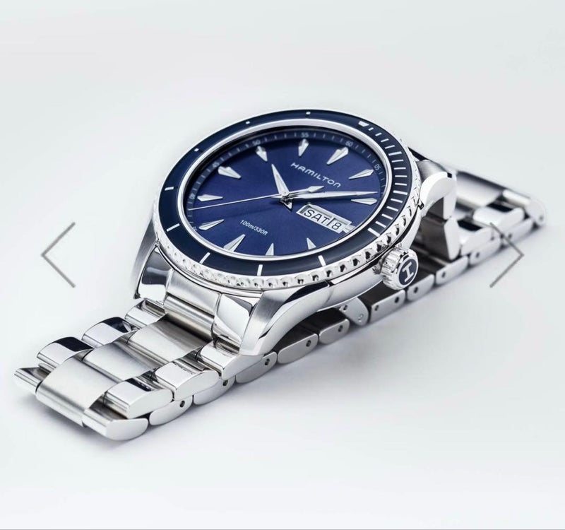 Hamilton Mens Jazzmaster Seaview Day Date H37551141 Japanese Quartz Wristwatch