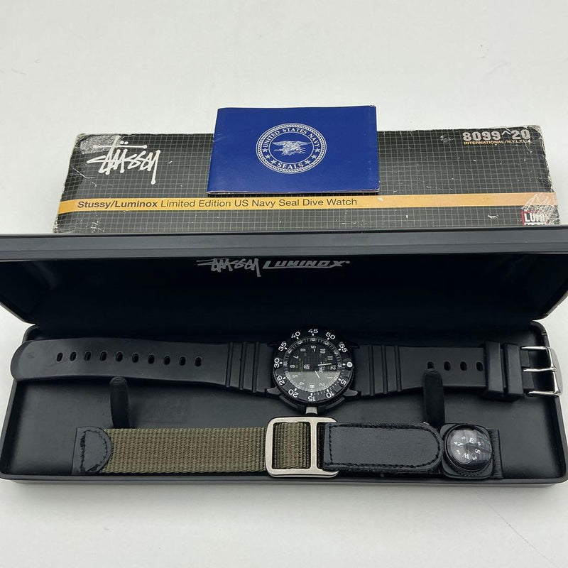 Luminox Stussy Us Navy Seal Dive Watch Japanese Vintage Mens Quartz Wristwatch