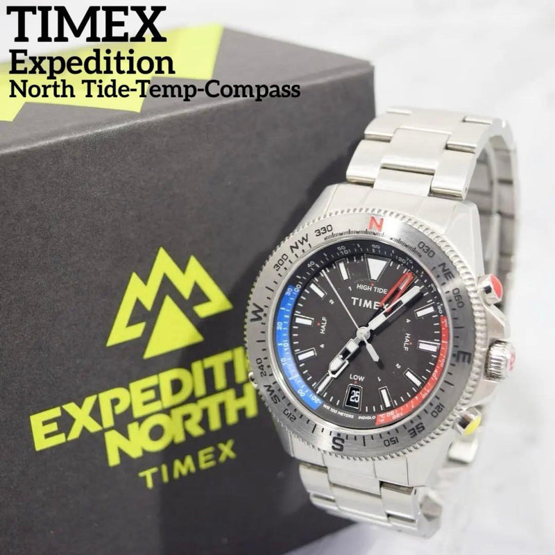 Timex Expedition Compass Thermometer Watch Japanese Vintage Mens Quartz Analog