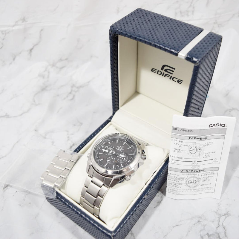 Casio Edifice Chronograph Radio Solar Watch Japanese Mens Stainless Steel