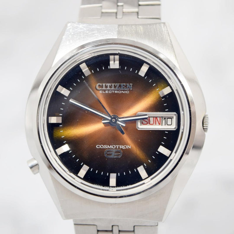 1978 Citizen Cosmotron Electronic Balance Mens Wristwatch Japanese Vintage