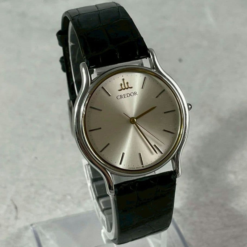 Working Seiko Credor 9571-6000 Mens Wristwatch Japanese Vintage Stainless Steel