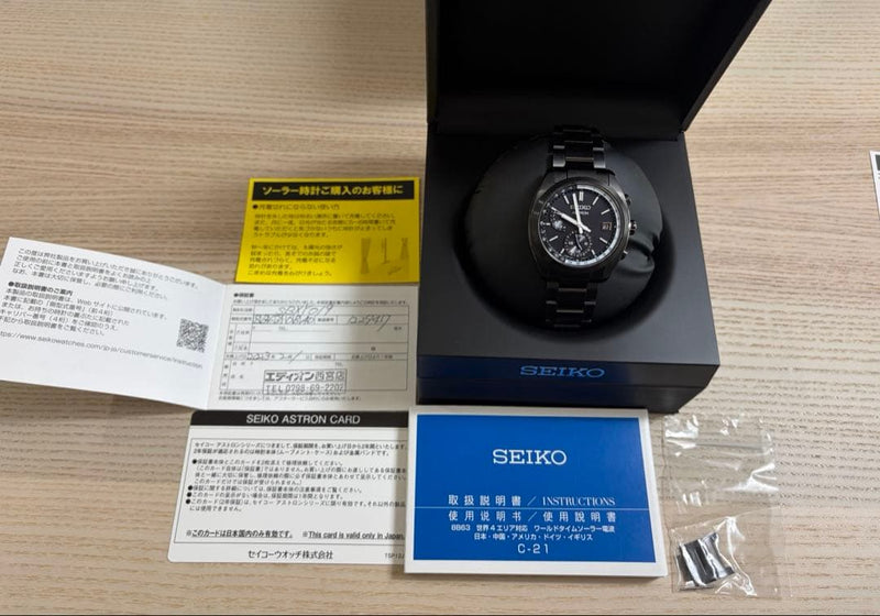 Seiko Astron Origin World Time Sbxy019 Titanium Mens Wristwatch Japanese Solar