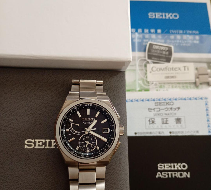 Seiko Astron Gps Solar Mens Wristwatch Japanese Titanium Radio Wave Collector