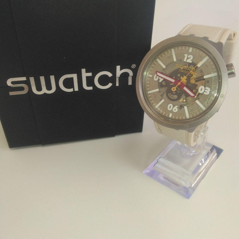 Swatch Big Bold Irony Confident Moment Japanese Quartz Wristwatch Stainless