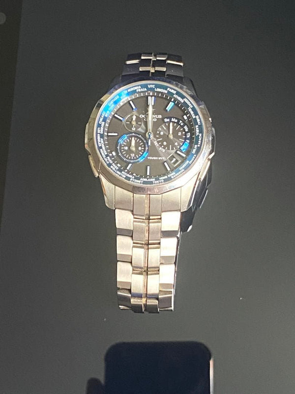Casio Oceanus S1400 Manta Tough Solar Mens Wristwatch Japanese Titanium Vintage