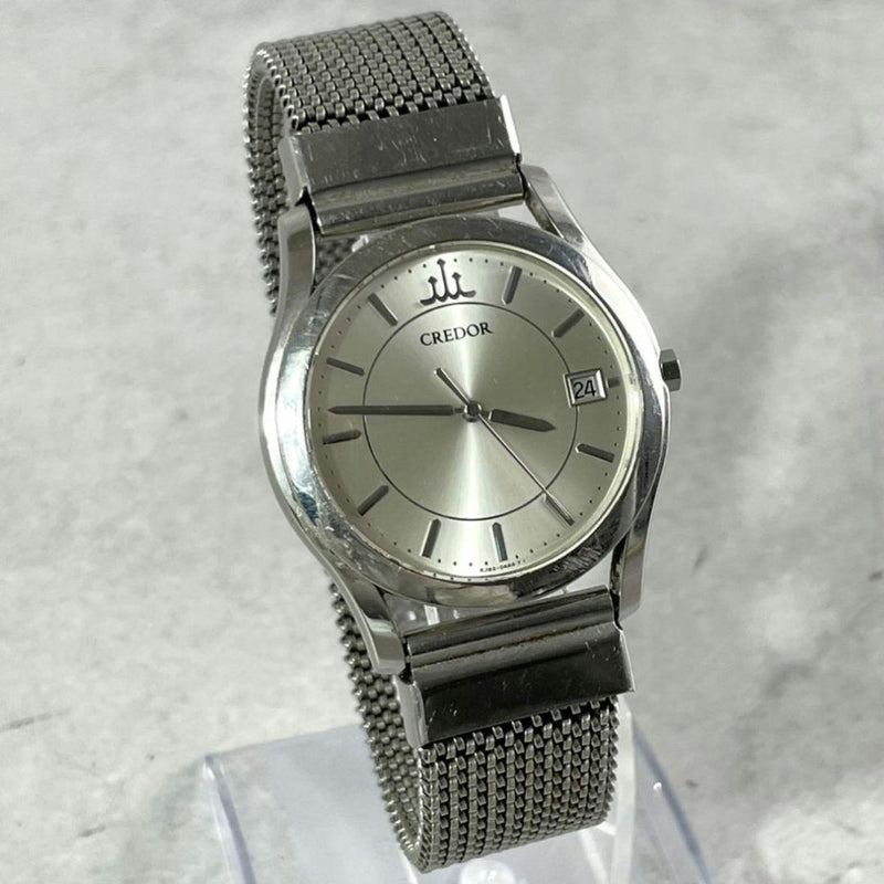 Working Seiko Credor Date Quartz Wristwatch Japanese Vintage Mens Stainless