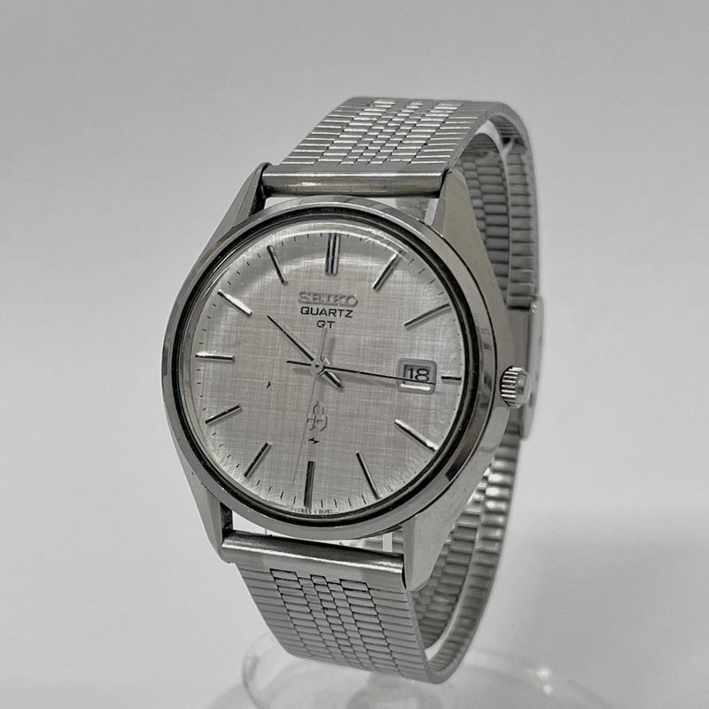 Seiko Quartz Mens Wristwatch Vintage 0822-8020 Japanese Analog Stainless Steel