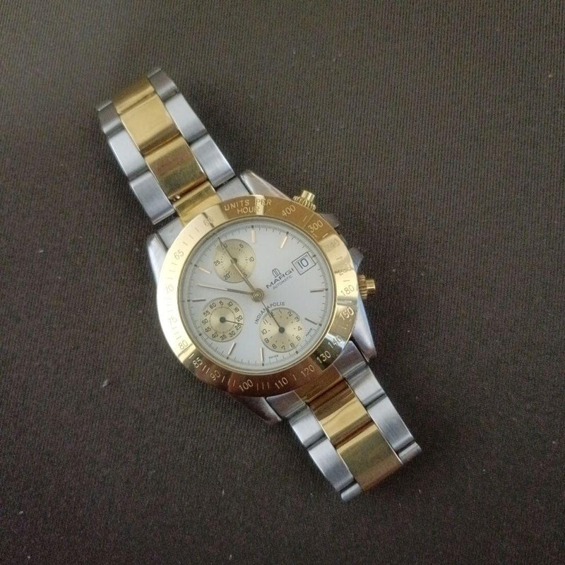 Junk Margi Chronograph Mens Wristwatch Crown Missing Vintage Japanese