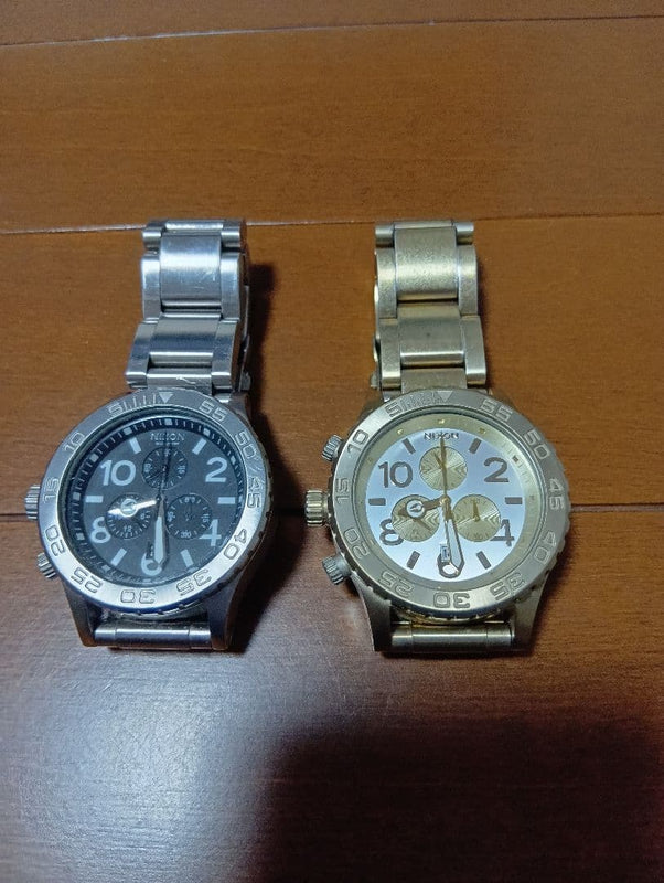 Nixon 42-20 Chronograph Watch Set Of 2 Japanese Vintage Mens Quartz Stainless