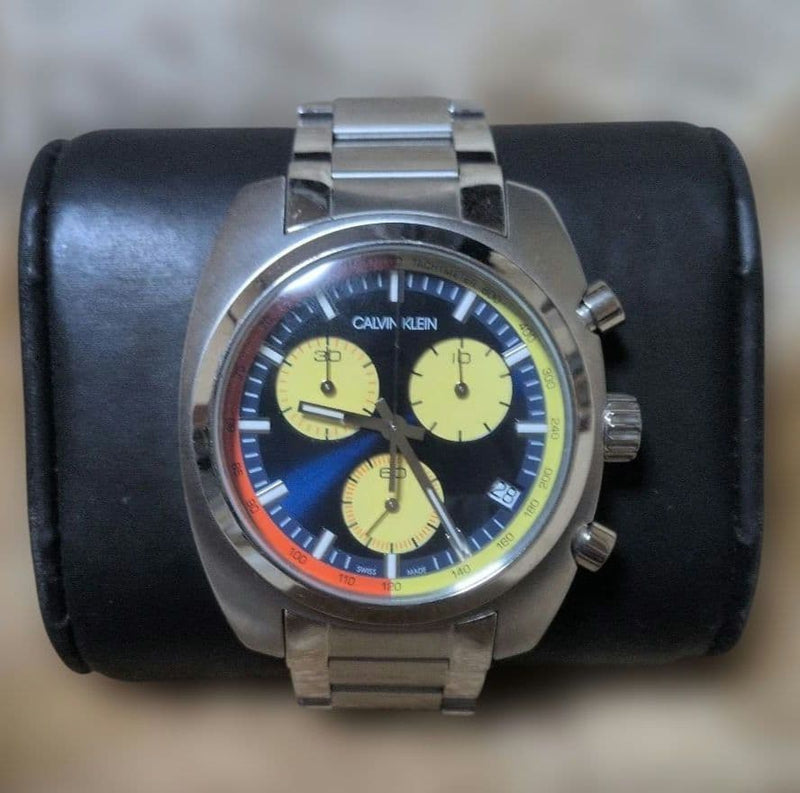 Calvin Klein Chronograph Wristwatch Mens Japanese Quartz Stainless Steel