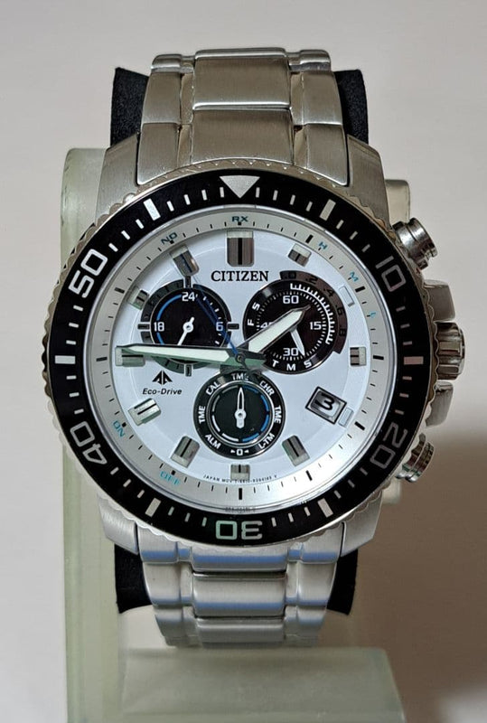 Promaster E610 Japanese Mens Wristwatch Vintage Solar Quartz Stainless