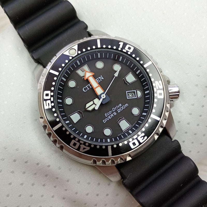 E168-s126126 Eco-drive Promaster Japanese Mens Wristwatch Solar Diver