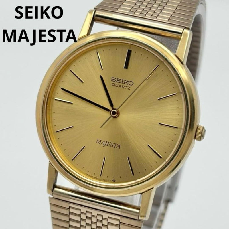 Seiko Majesta 9061-7000 Quartz Mens Wristwatch Japanese Vintage Stainless Steel