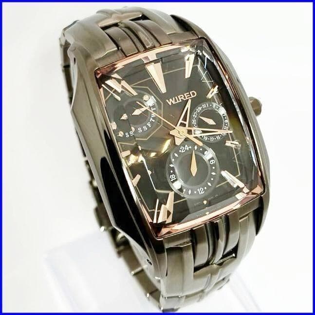 Working Seiko Wired 5y67-0al0 Cut Glass Bronze Tone Quartz Watch Japanese