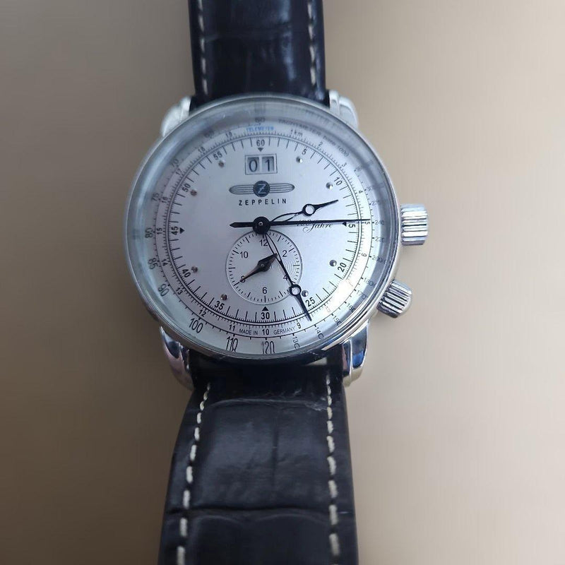 Zeppelin 100 Years Anniversary Model 7640-1 Mens Wristwatch Japanese Vintage