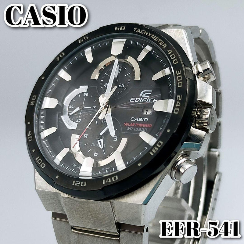 Casio Edifice Efr-541 Solar Mens Wristwatch Japanese Stainless Steel